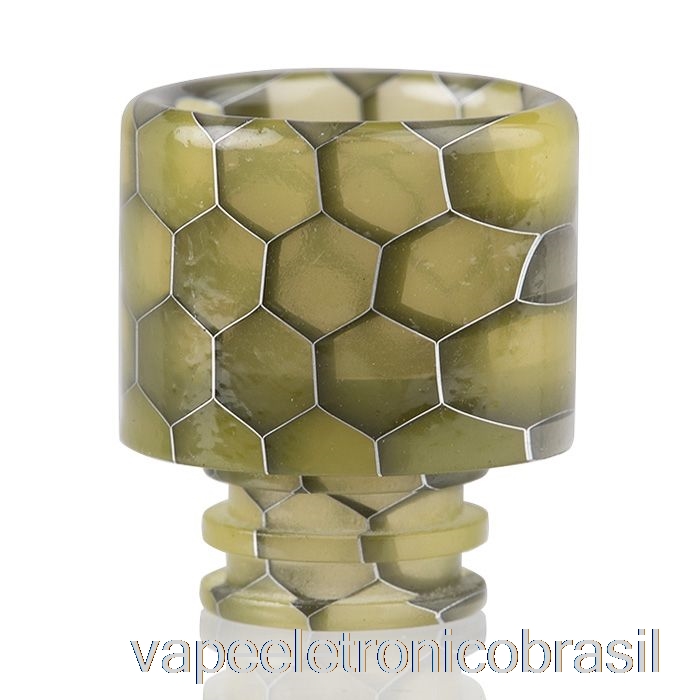 Vape Recarregável 510 Resina De Pele De Cobra Ponta De Gotejamento Amarelo